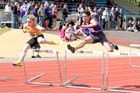 Hurdles at the Annual Inter-Counties Schools, Cleveland v Cumbria v Durham v Northumberland at Claireville Stadium, Middlesbrough